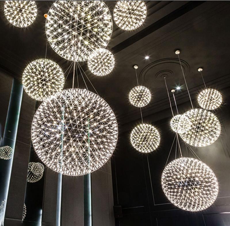 Gold Spark Ball Drop light Pendant Light