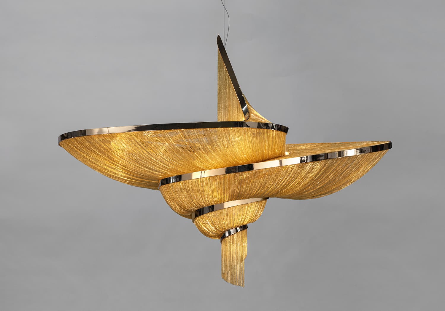 Spiral Elegance Chain Chandelier