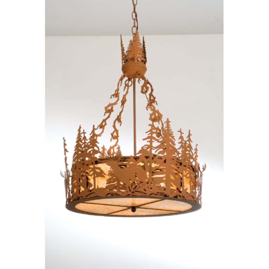 Meyda Tiffany 4 Light 22" Wide Mini Pendant with Handmade Shade