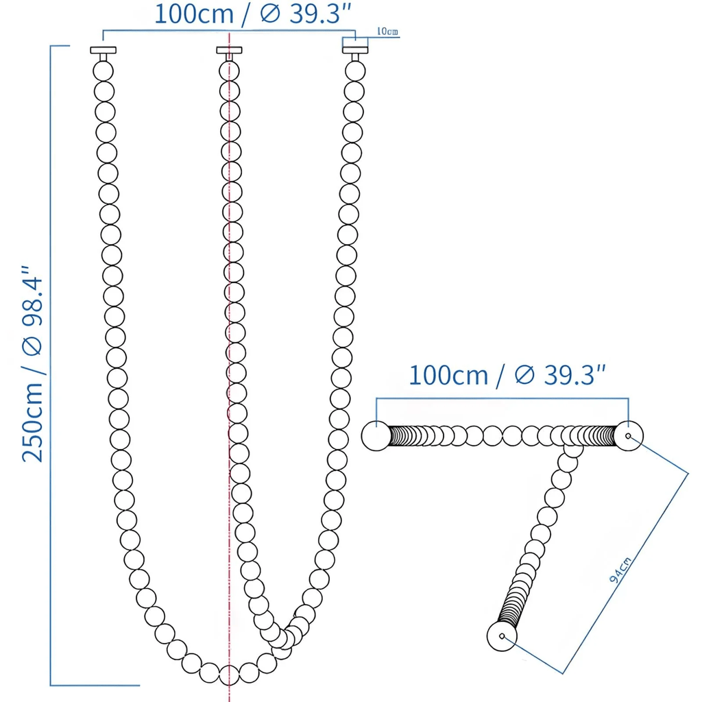 Halti Necklace Acrylic Chandelier