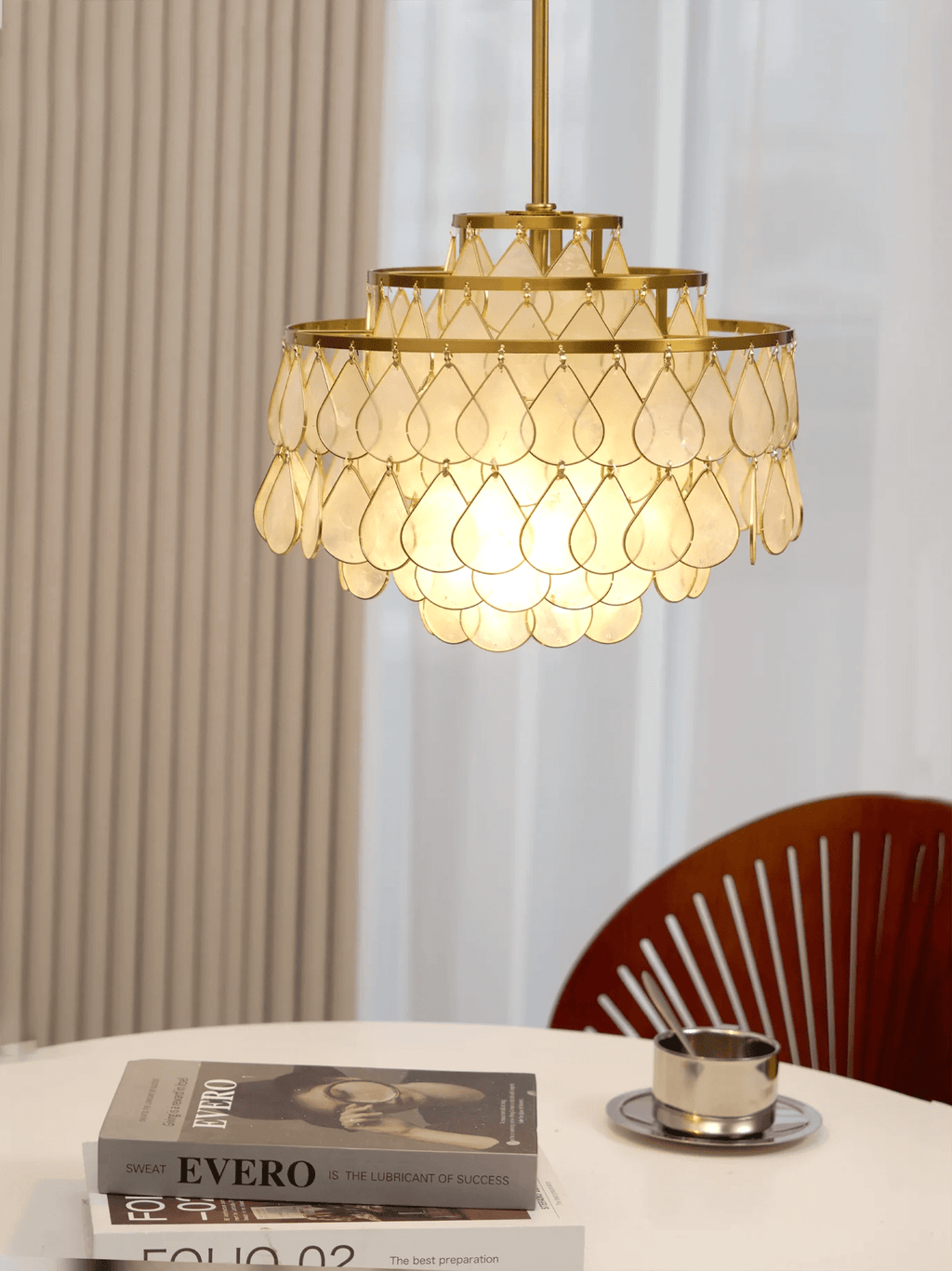 Teardrops Shell Chandelier