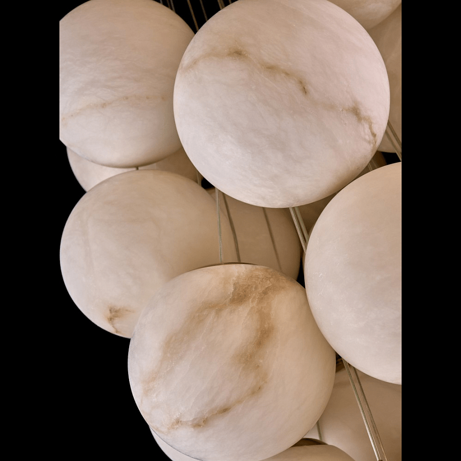Cluster Alabaster Globe Chandelier