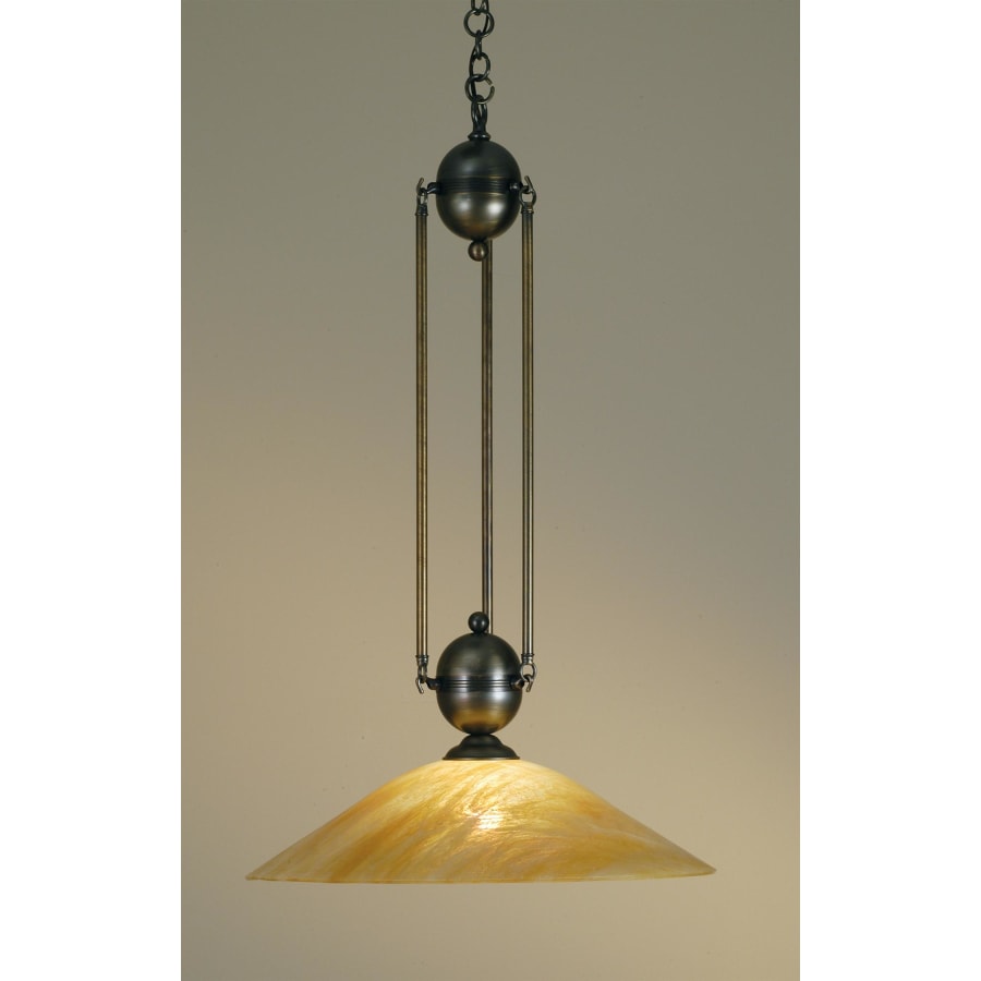 Meyda Tiffany Single Light 21" Wide Pendant with Handmade Shade