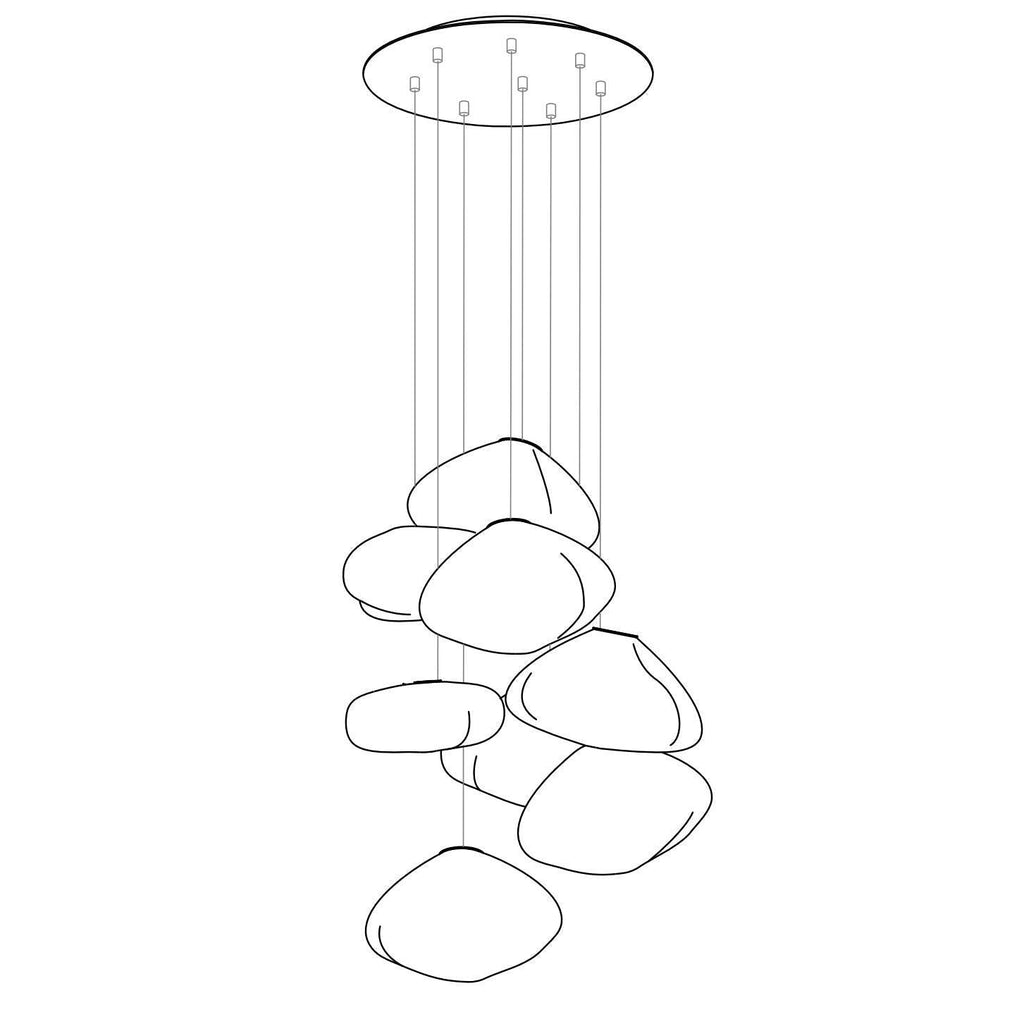 Blown Glass Mesh Pendant Light