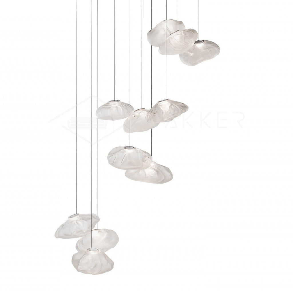 Blown Glass Mesh Pendant Light