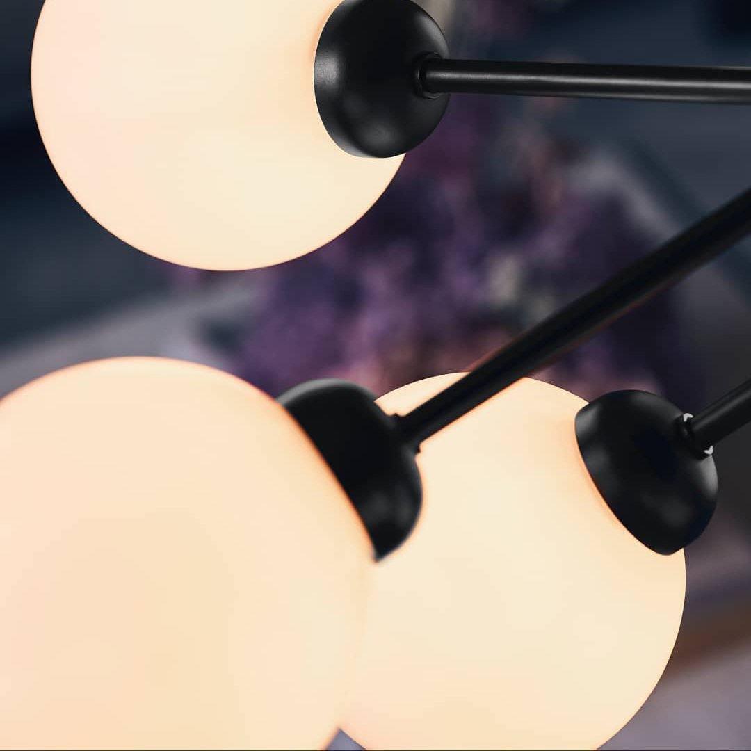 Glass Sphere Cluster Candelabrum Chandelier