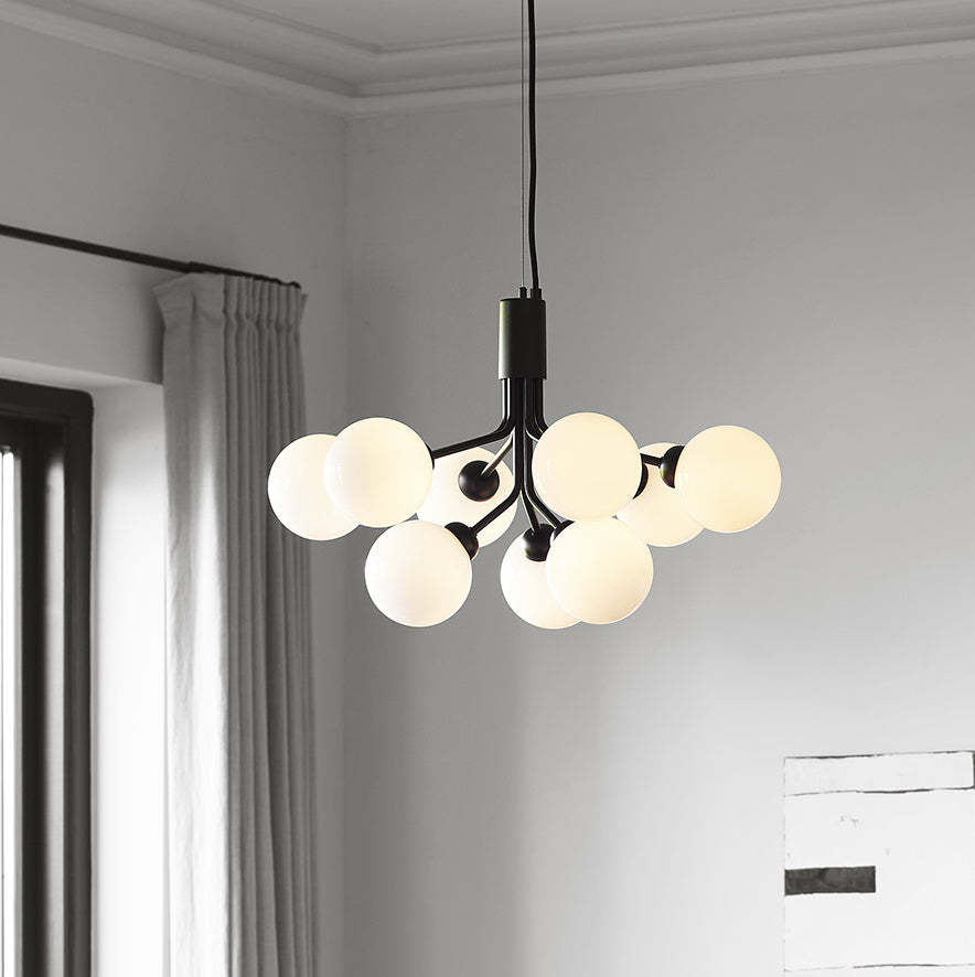 Glass Sphere Cluster Candelabrum Chandelier