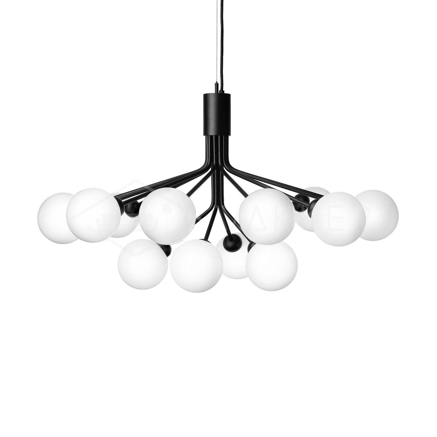 Glass Sphere Cluster Candelabrum Chandelier