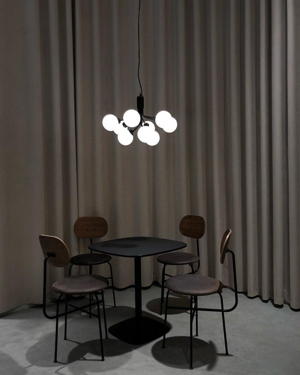 Glass Sphere Cluster Candelabrum Chandelier