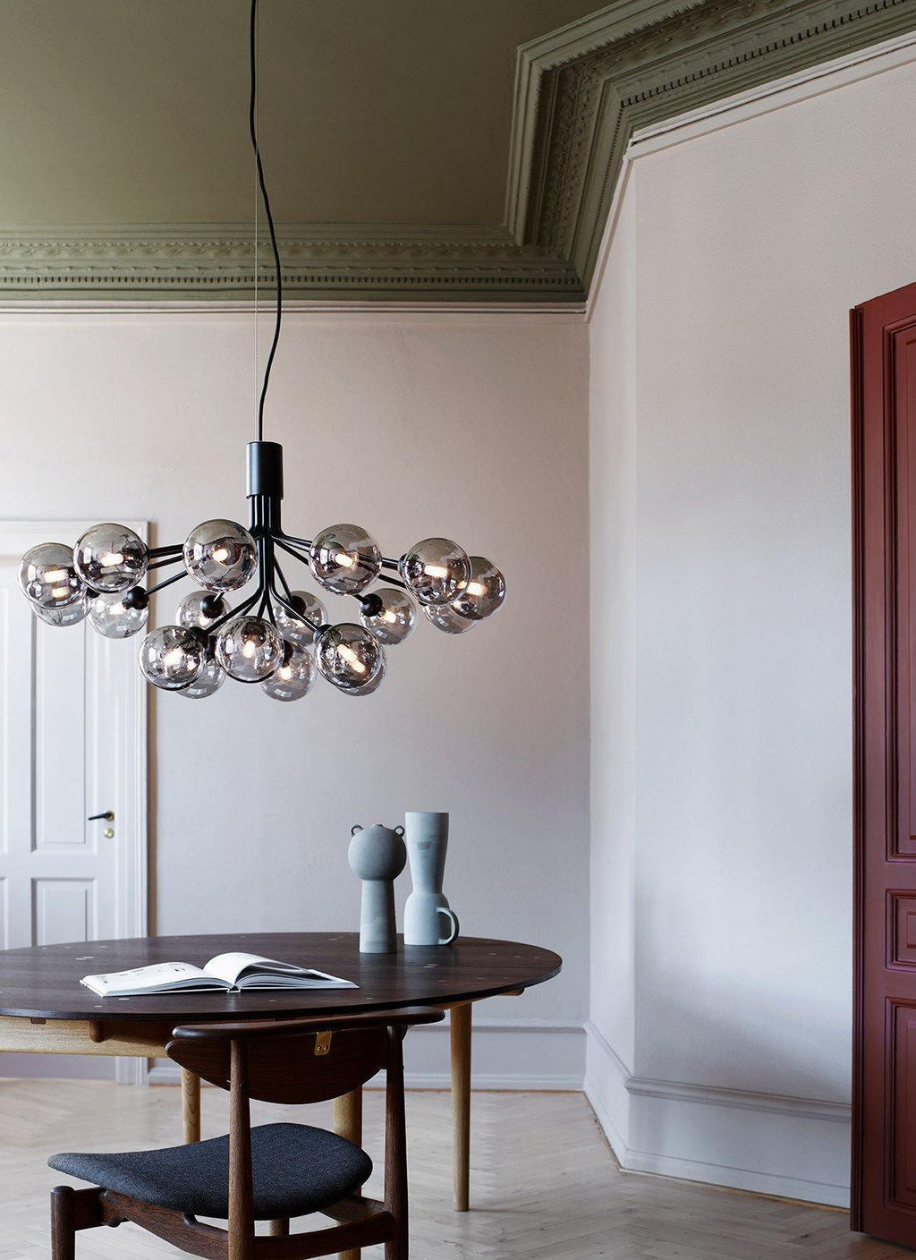 Glass Sphere Cluster Candelabrum Chandelier