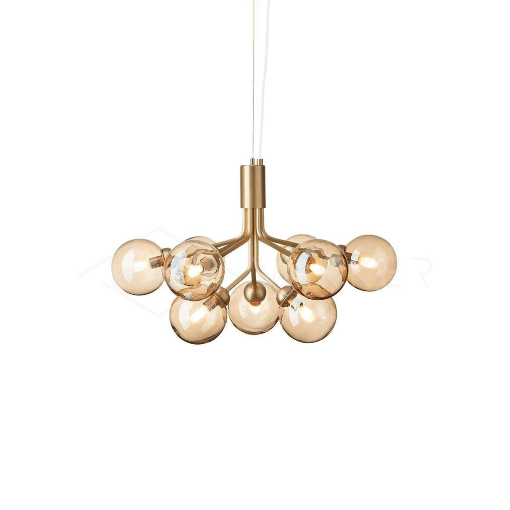 Glass Sphere Cluster Candelabrum Chandelier