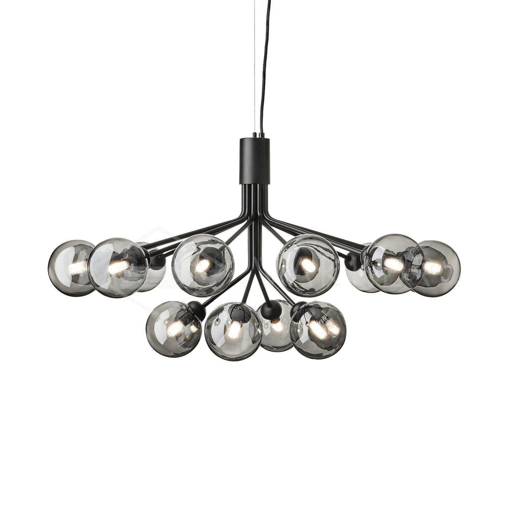 Glass Sphere Cluster Candelabrum Chandelier