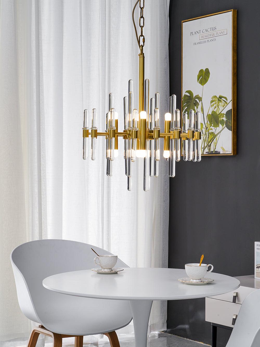 Vintage Antique Brass Electrolier Chandelier