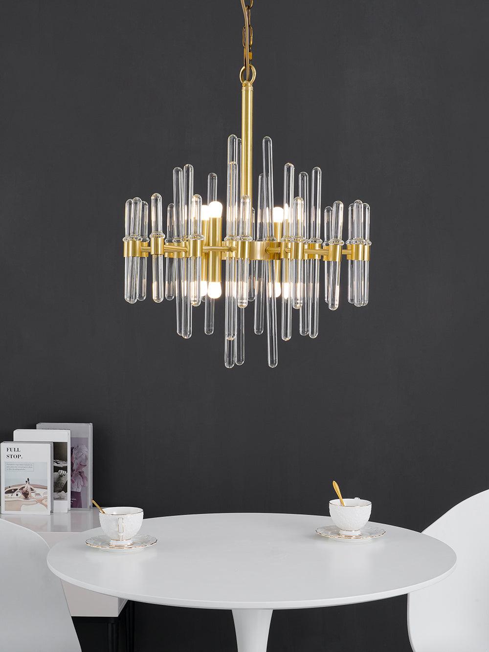 Vintage Antique Brass Electrolier Chandelier