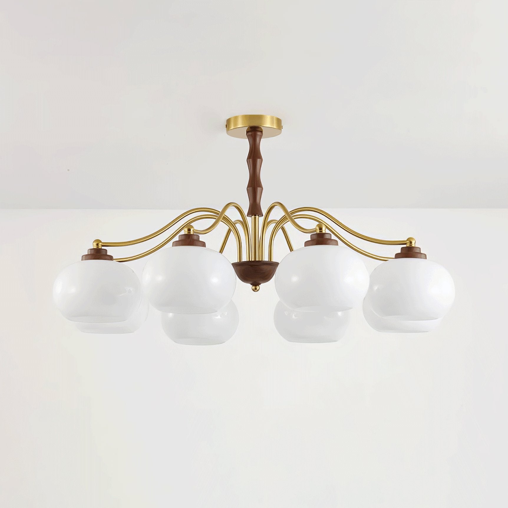 Persimmon Glass Globe Ceiling fixture Chandelier