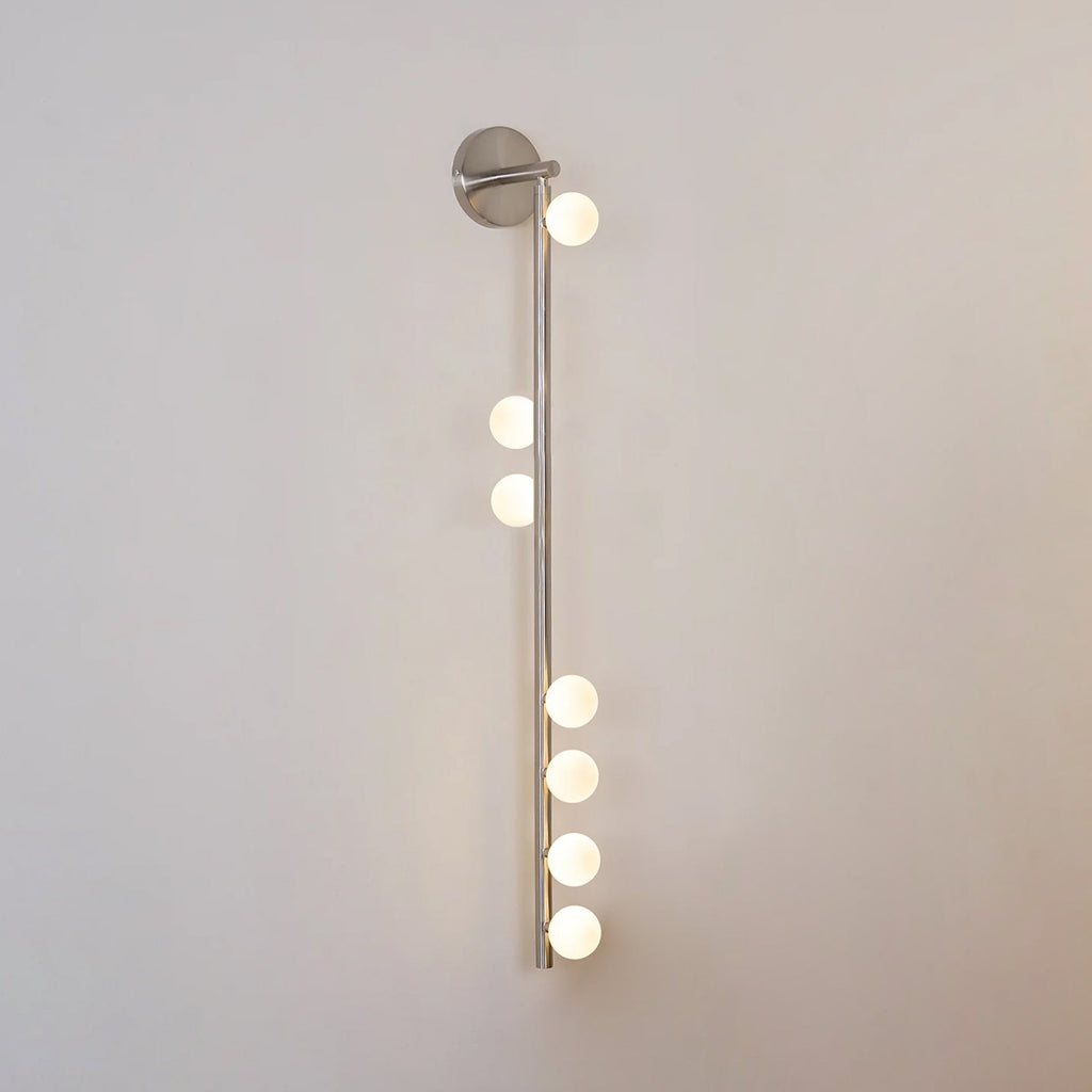 Brass Glass Tube Plug-in Wall Lamp