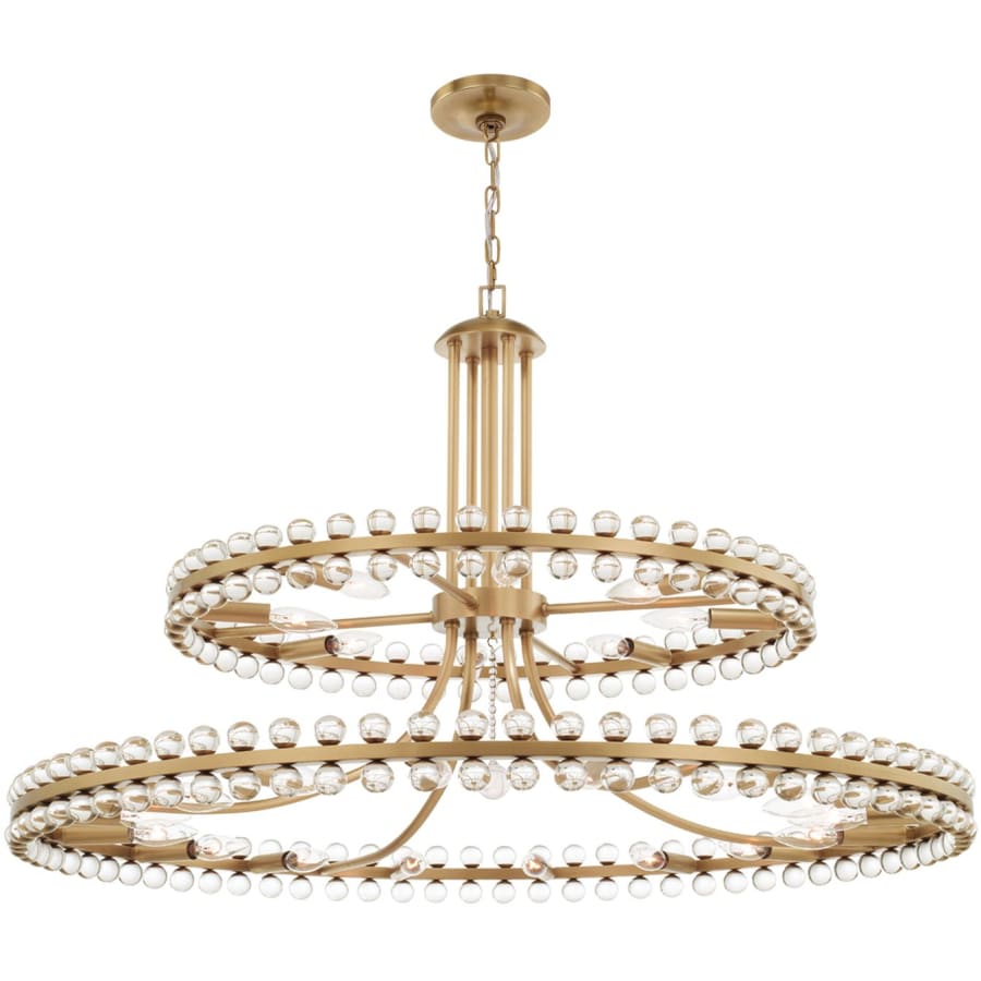 Crystorama Lighting Group Clover 24 Light 39" Wide Ring Chandelier with Glass Ball Accents