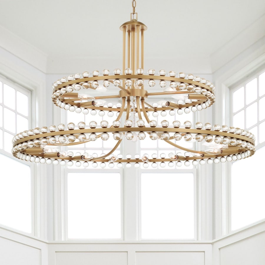 Crystorama Lighting Group Clover 24 Light 39" Wide Ring Chandelier with Glass Ball Accents