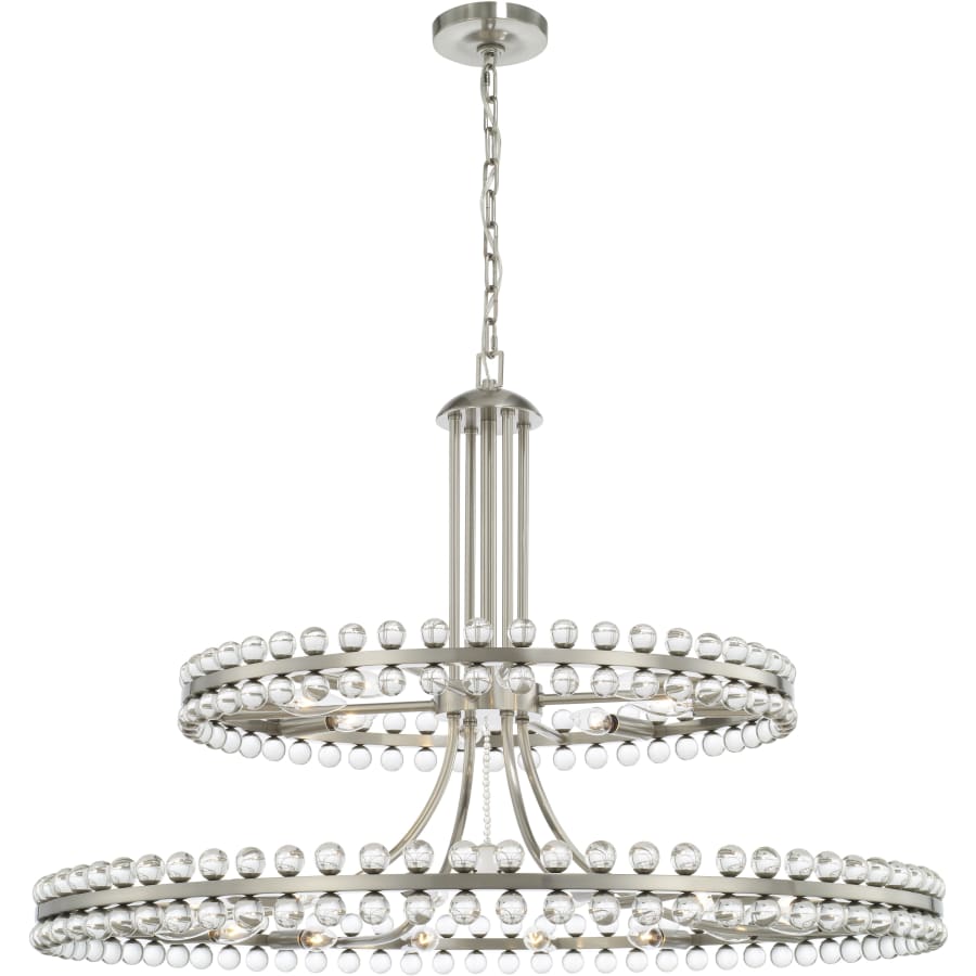 Crystorama Lighting Group Clover 24 Light 39" Wide Ring Chandelier with Glass Ball Accents