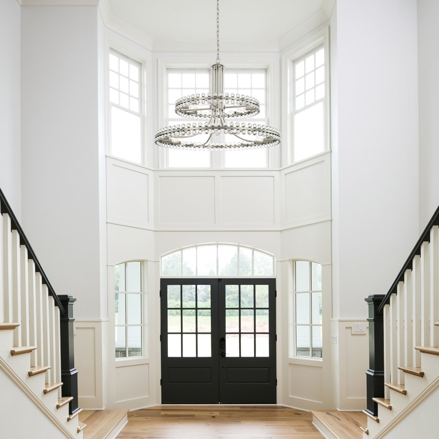 Crystorama Lighting Group Clover 24 Light 39" Wide Ring Chandelier with Glass Ball Accents