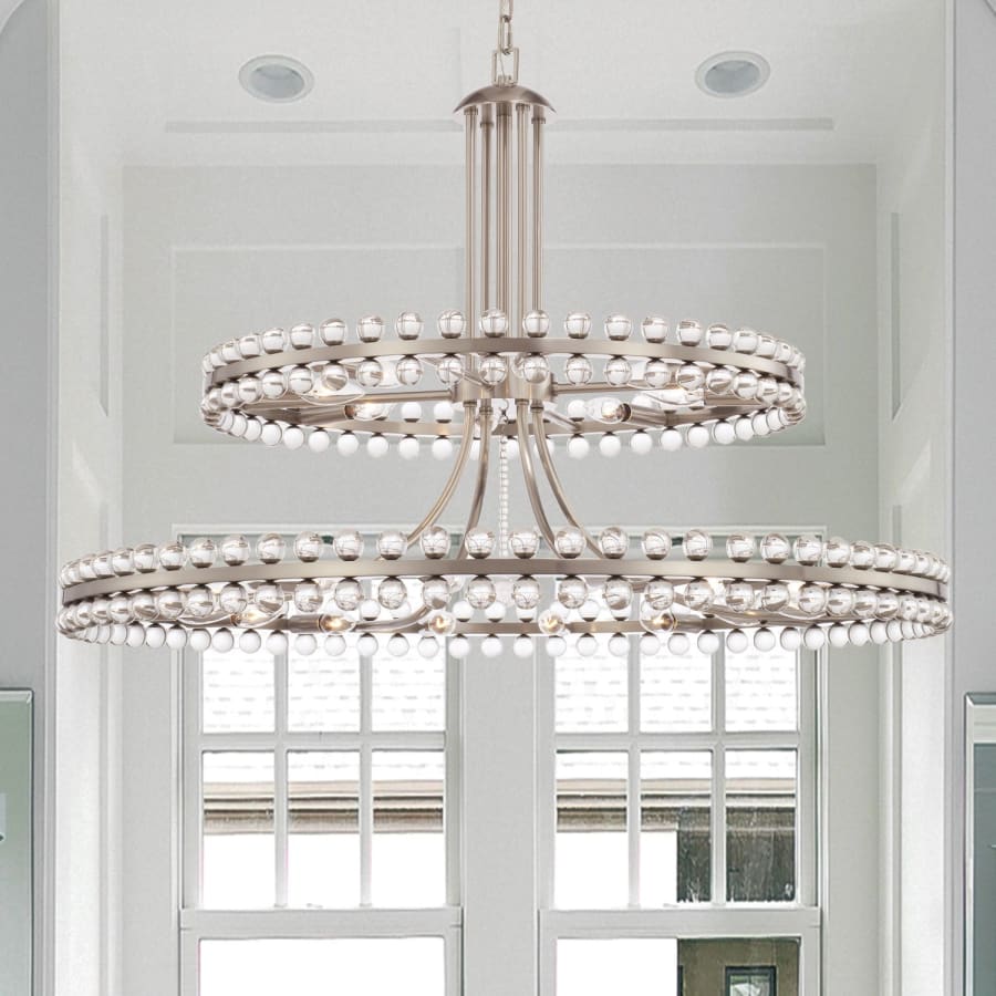 Crystorama Lighting Group Clover 24 Light 39" Wide Ring Chandelier with Glass Ball Accents