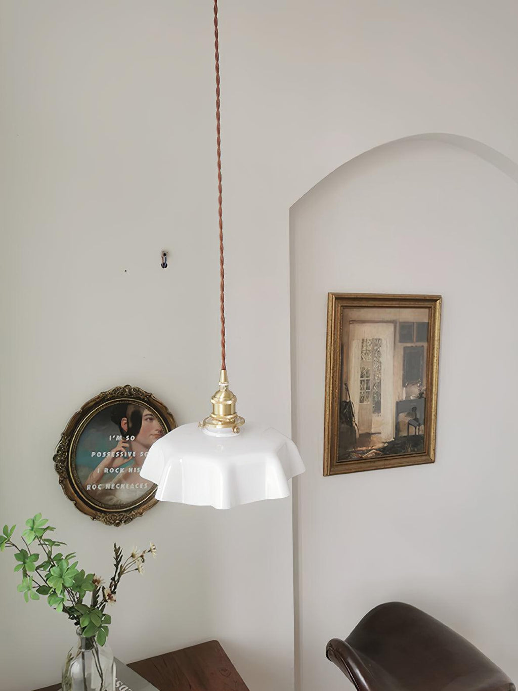 French Flower Houselight Pendant Swag Light