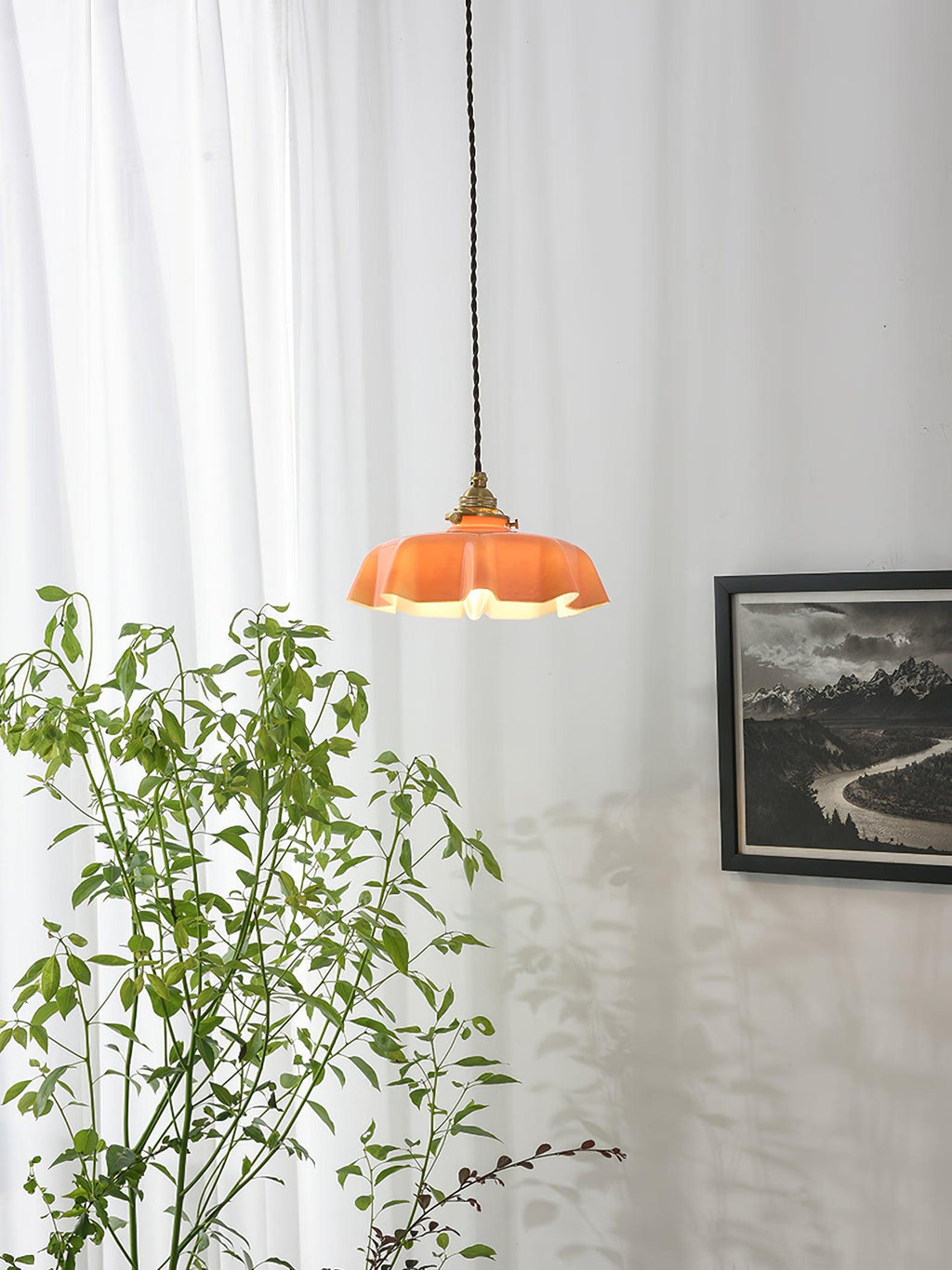 French Flower Houselight Pendant Swag Light