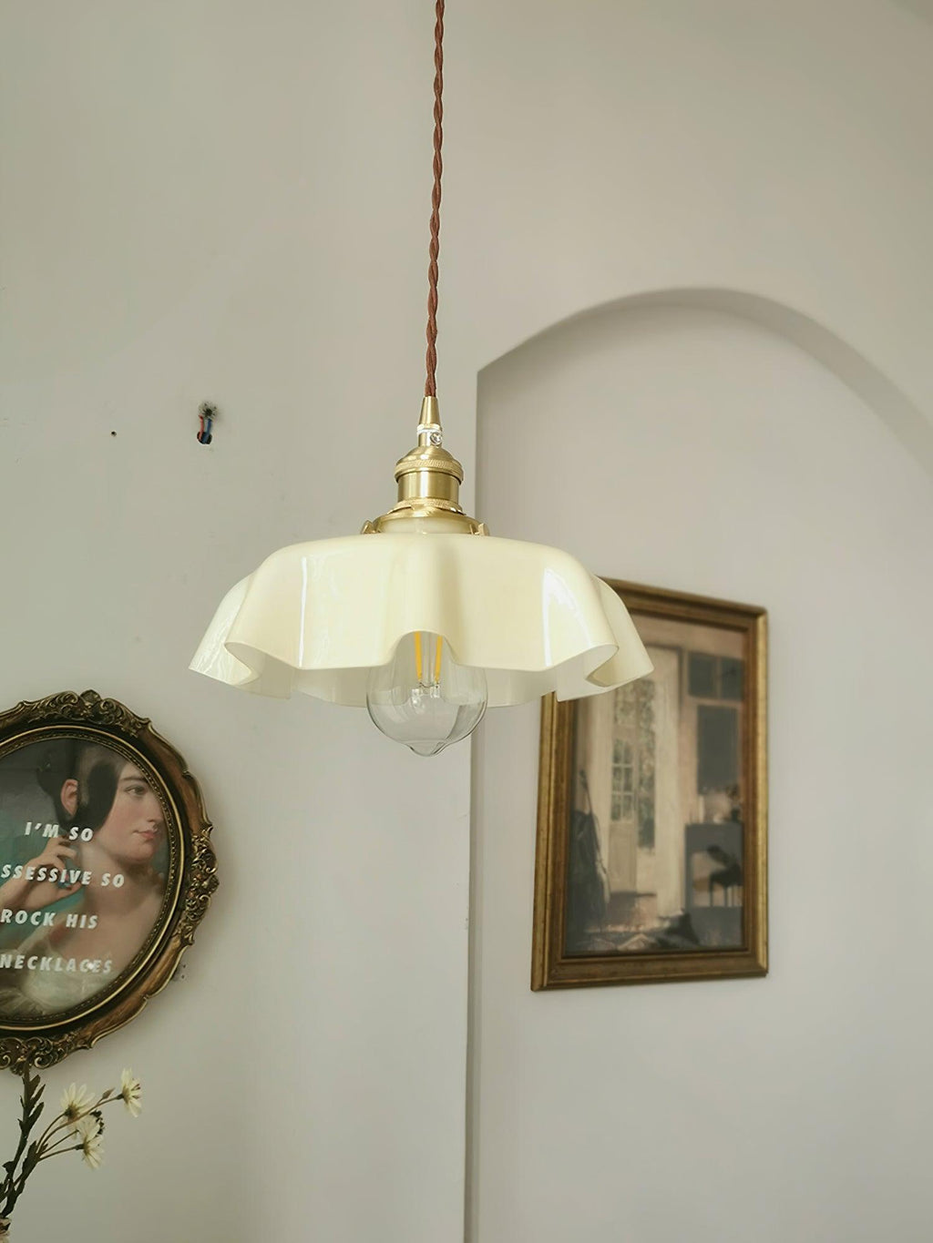 French Flower Houselight Pendant Swag Light