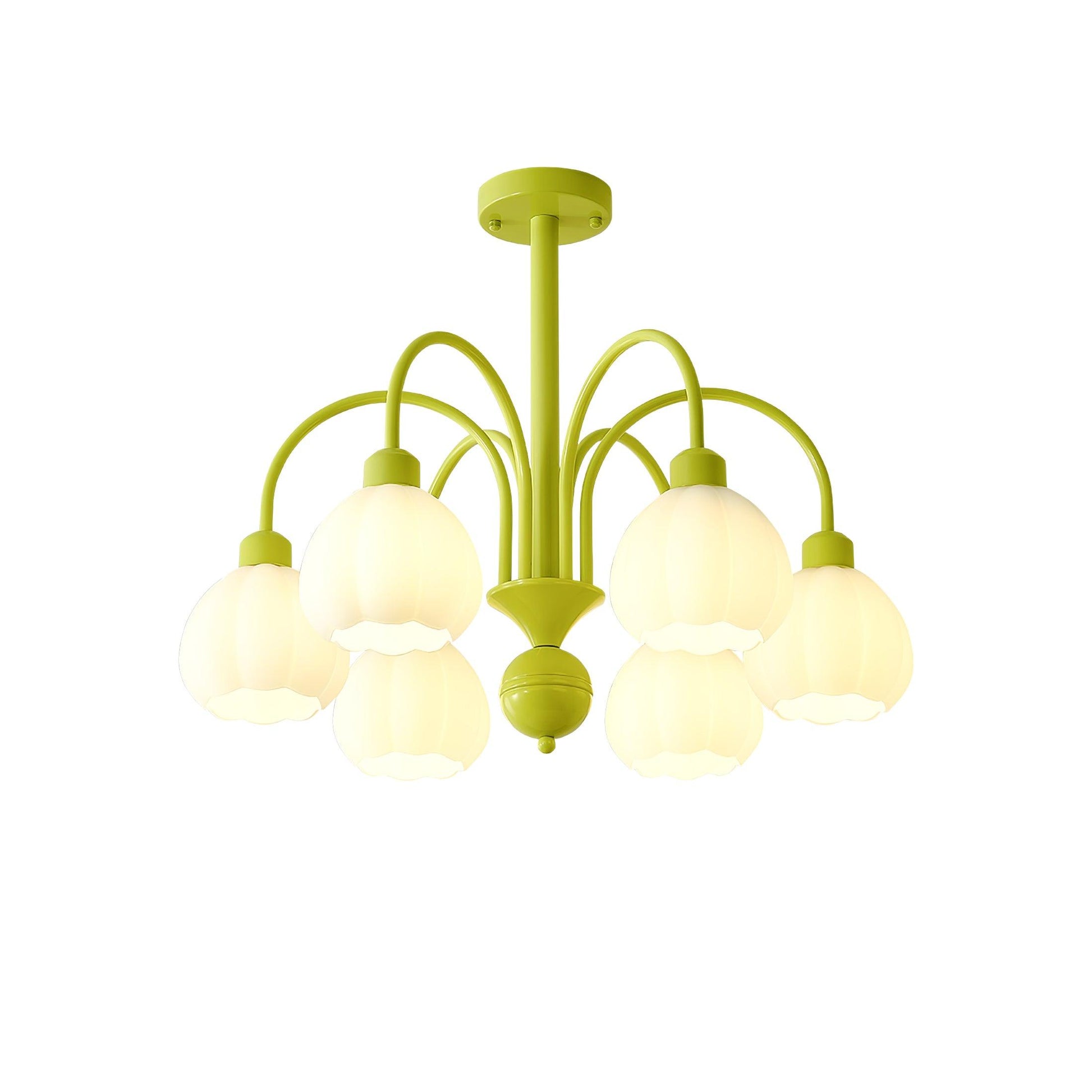 Cream Pumpkin Ball Chandelier