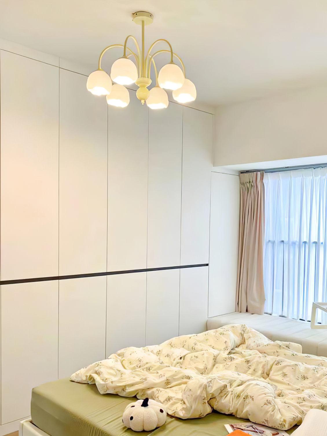 Creamy Glass Chandelier