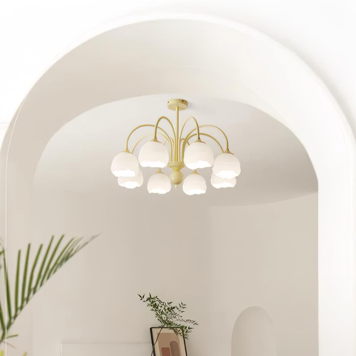 Creamy Glass Chandelier