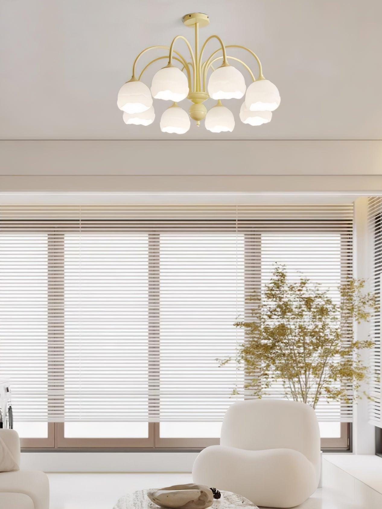 Creamy Glass Chandelier