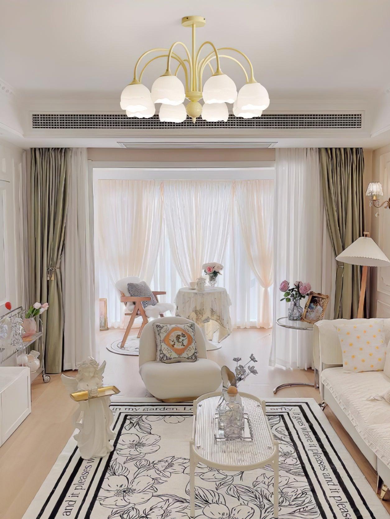 Creamy Glass Chandelier