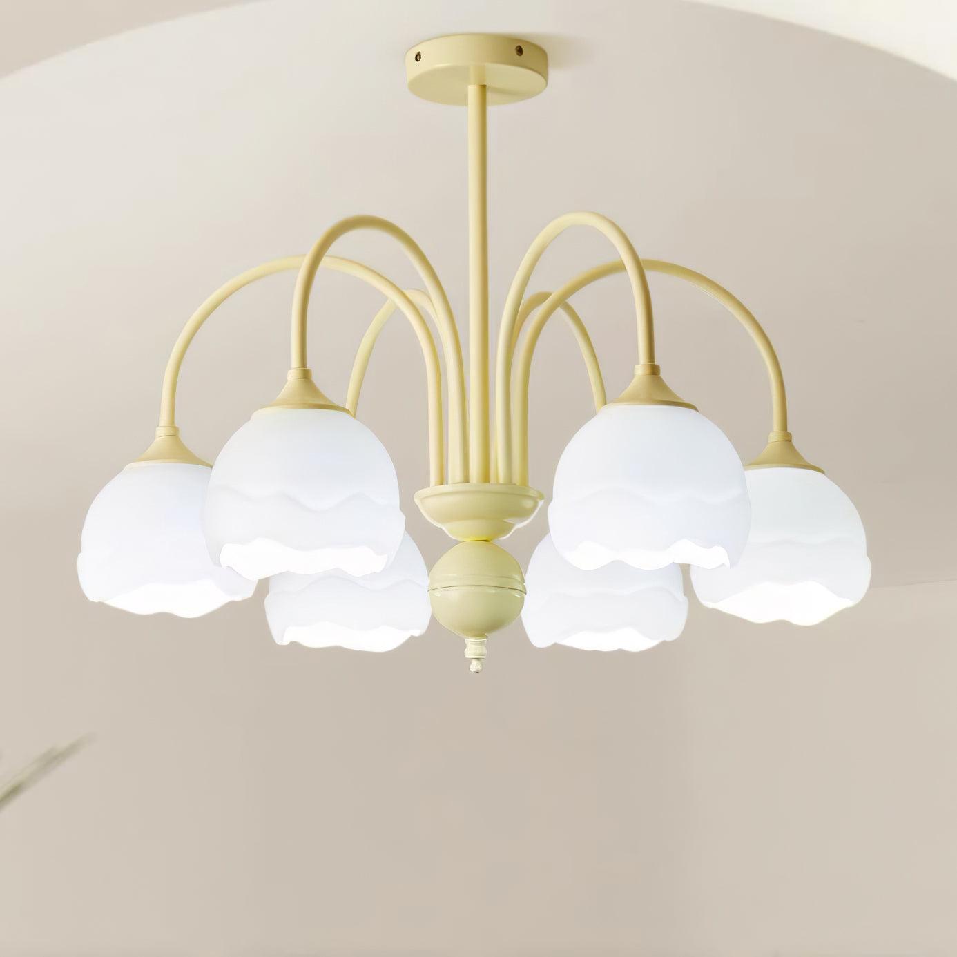 Creamy Glass Chandelier