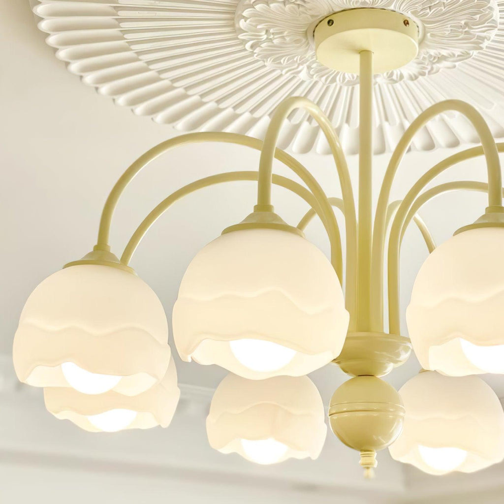 Creamy Glass Chandelier