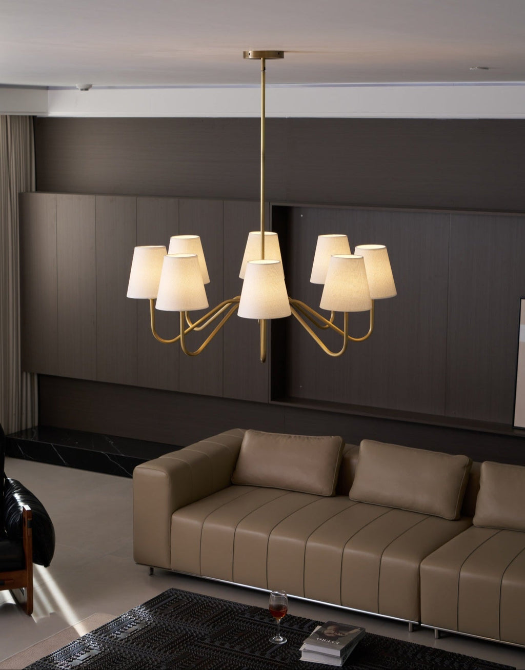 Opaluxe Brass Chandelier
