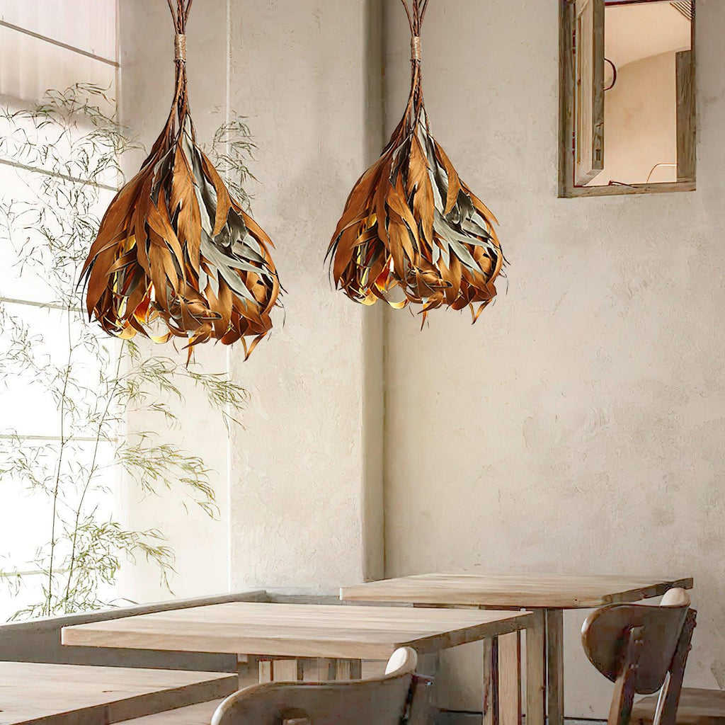 Dried Branch Leaf Houselight Pendant Lamp