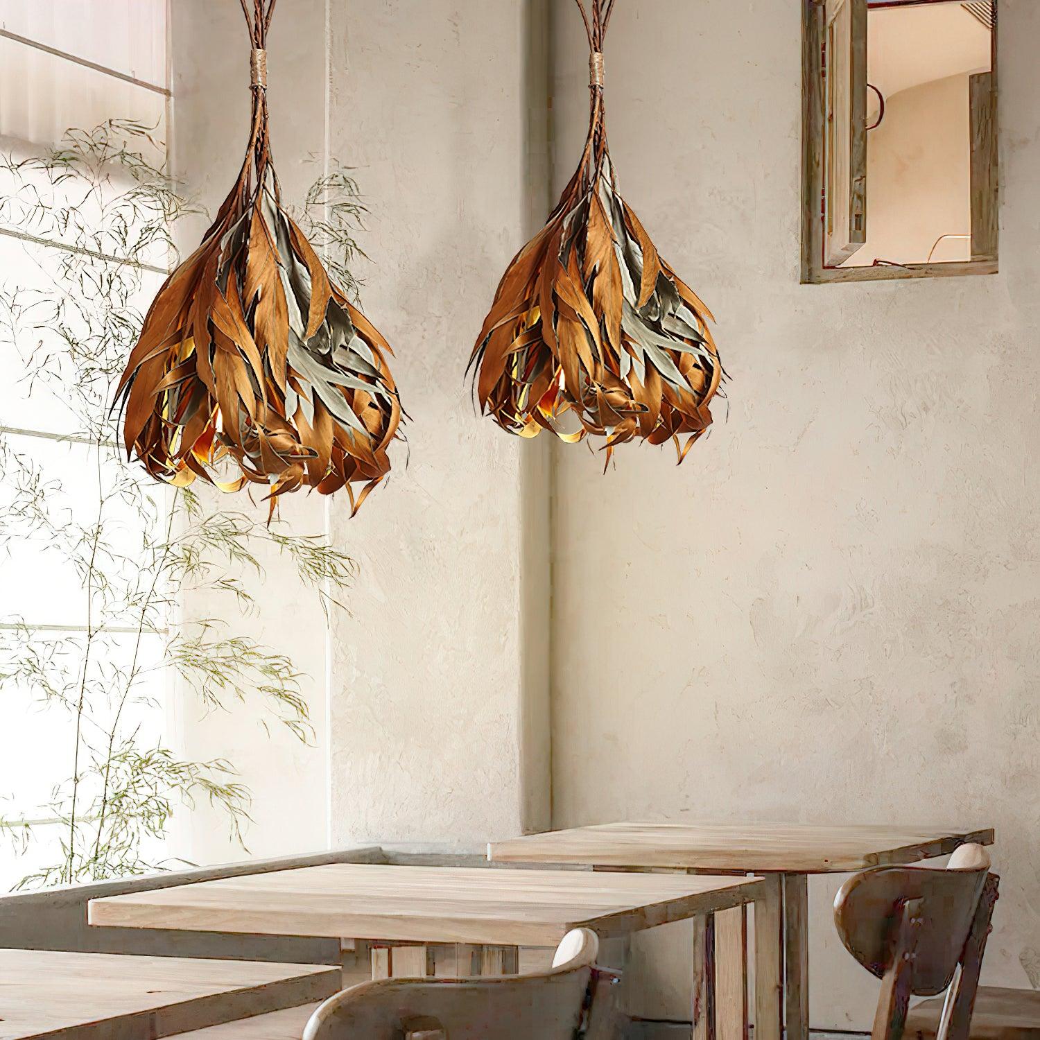 Dried Branch Leaf Houselight Pendant Lamp