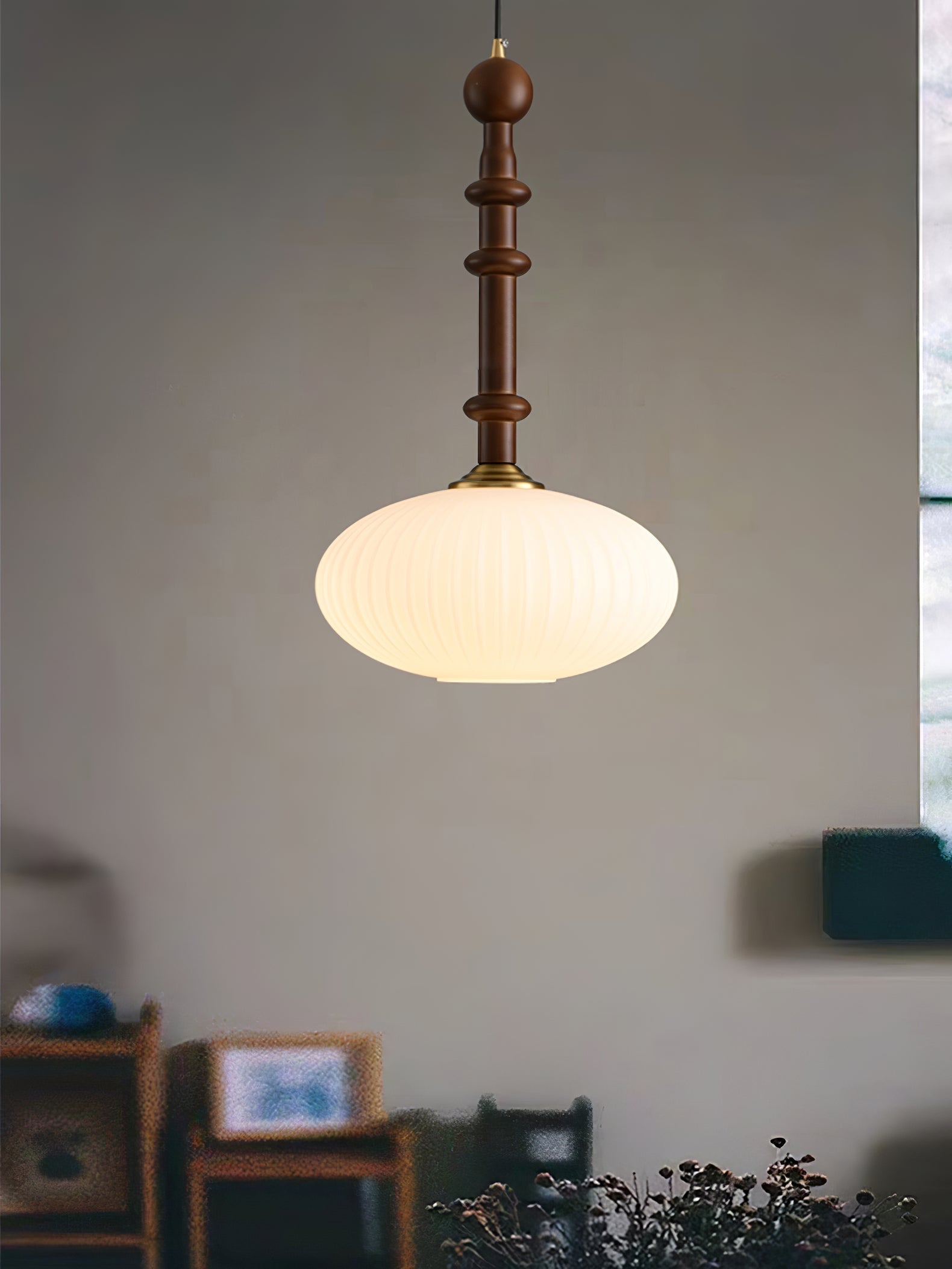 Edison Wood Ceiling light fitting Pendant Light