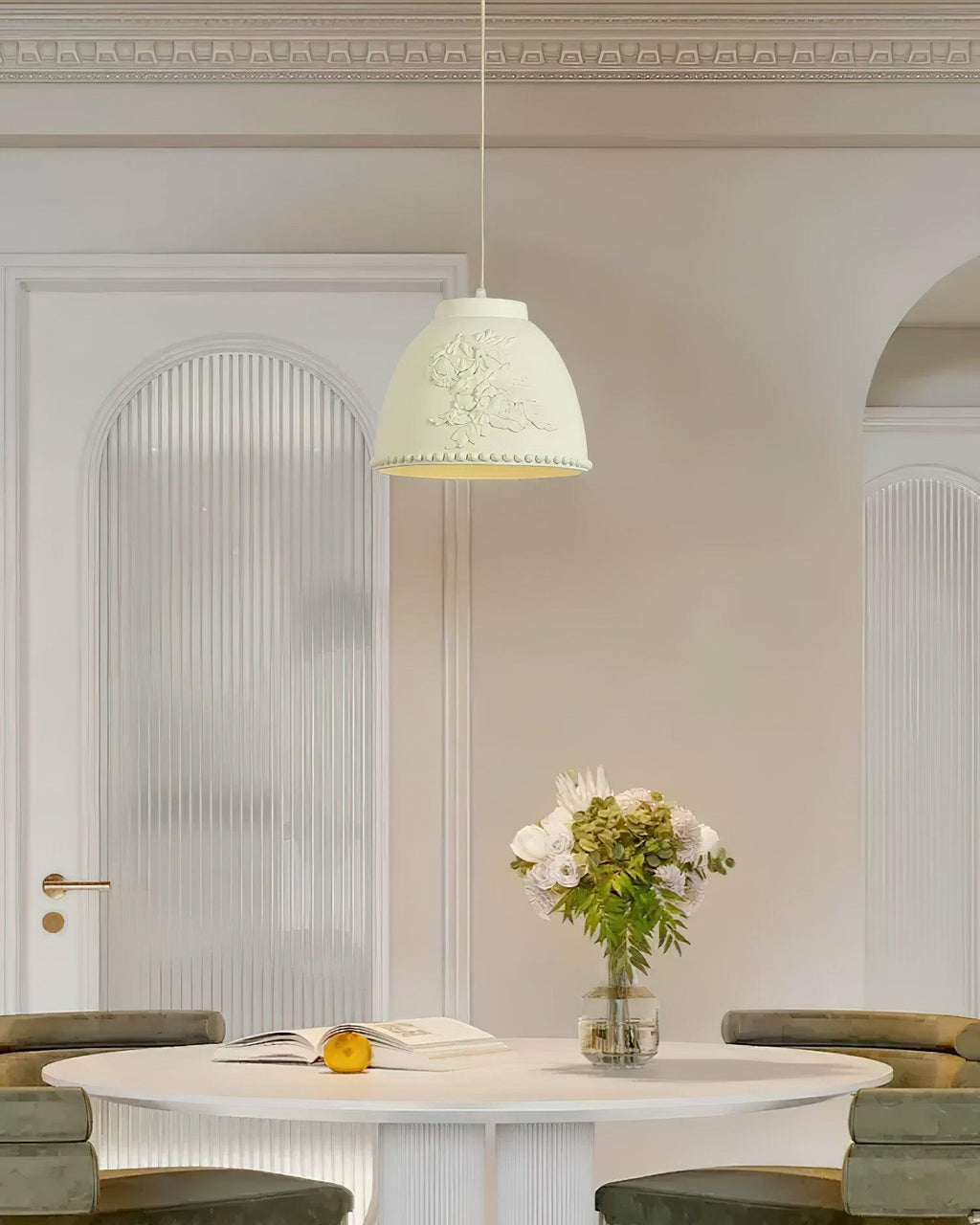 Embossed Flora Drop light Pendant Lamp