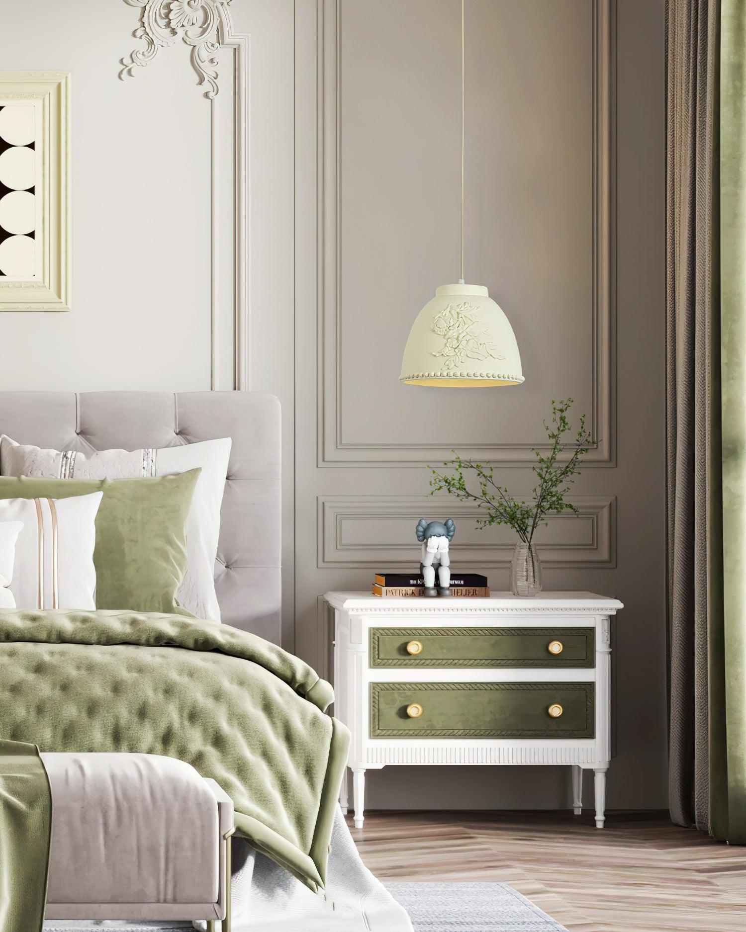 Embossed Flora Drop light Pendant Lamp