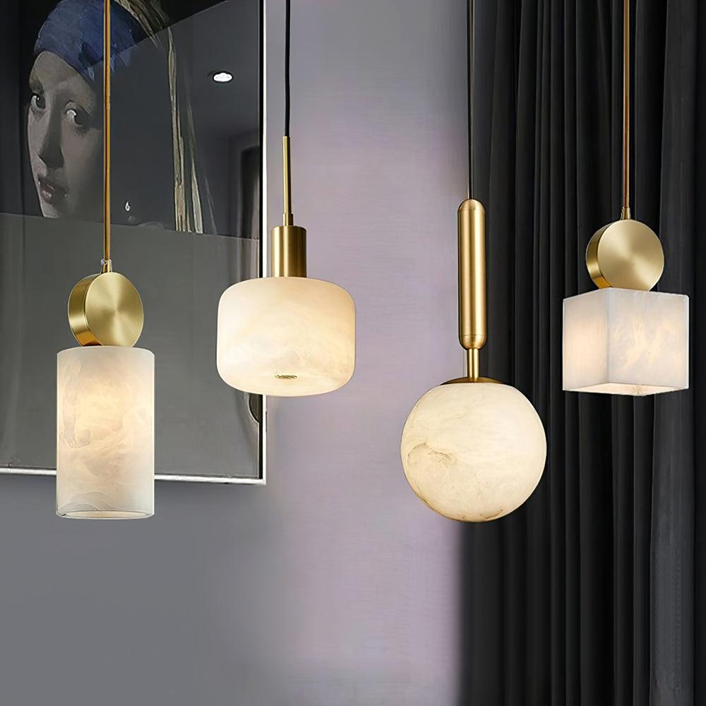 Etruscan Aabaster Droplight Pendant Light