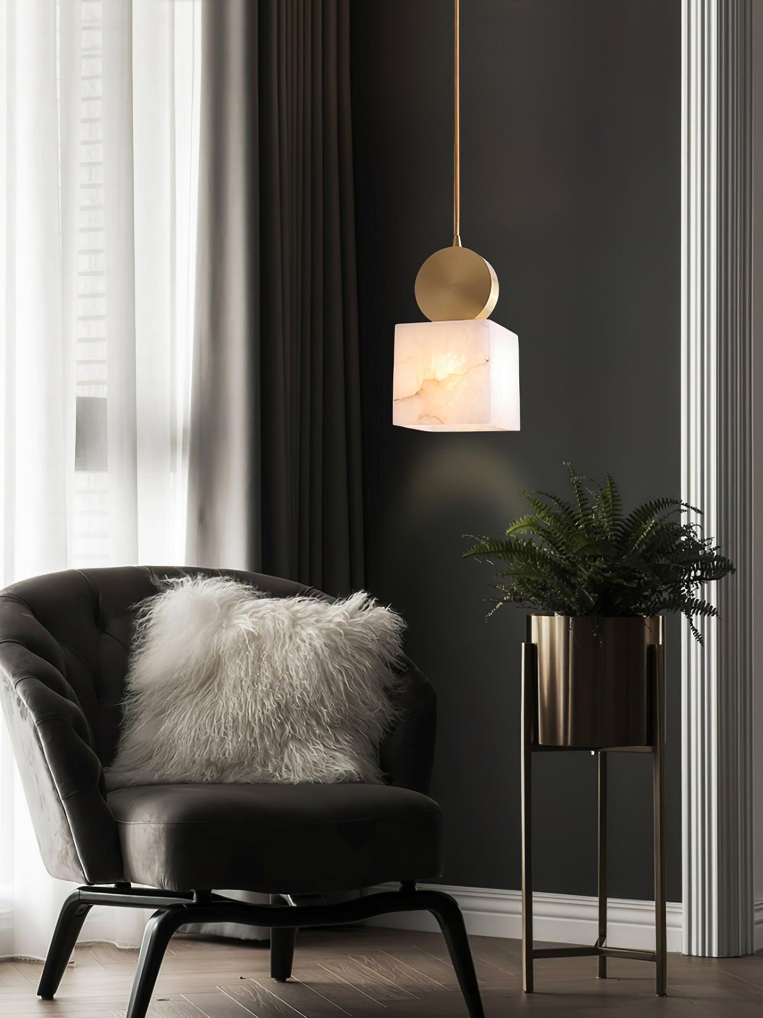 Etruscan Aabaster Droplight Pendant Light