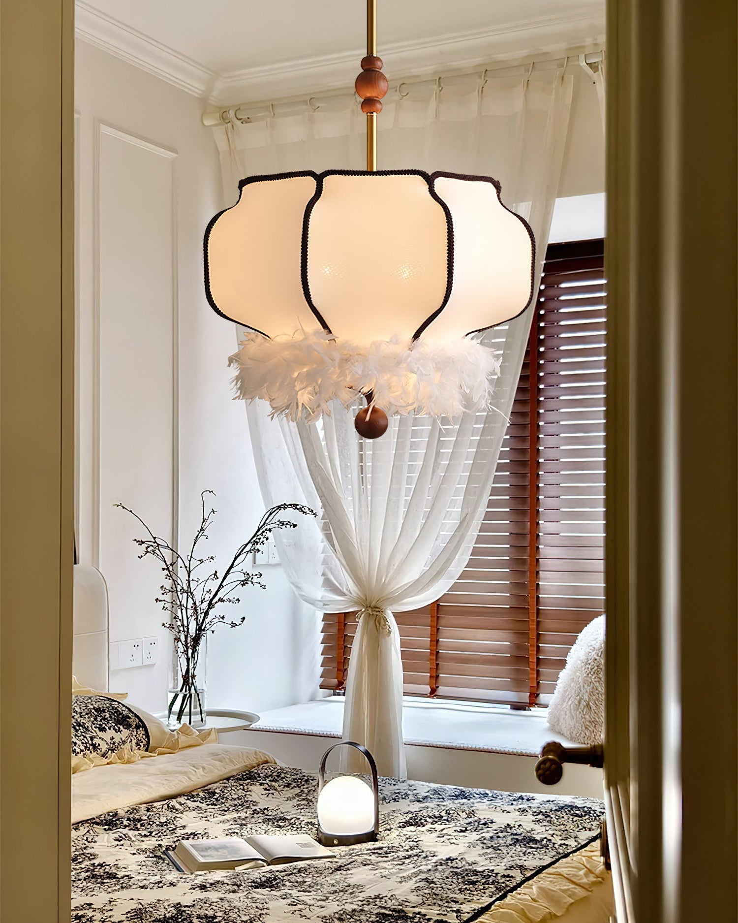 Feathered Lantern Houselight Pendant Light
