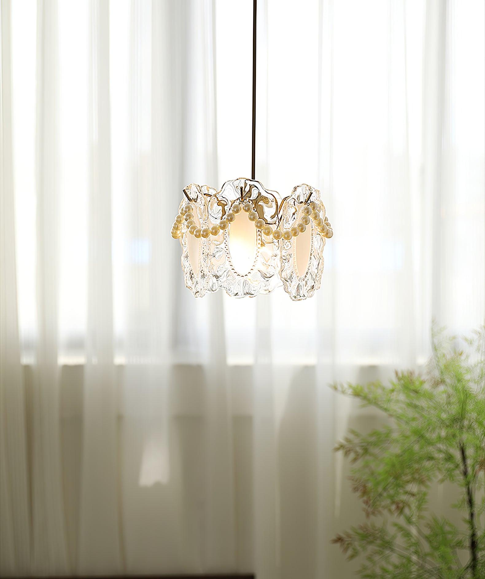 Floral Glass Houselight Pendant Lamp