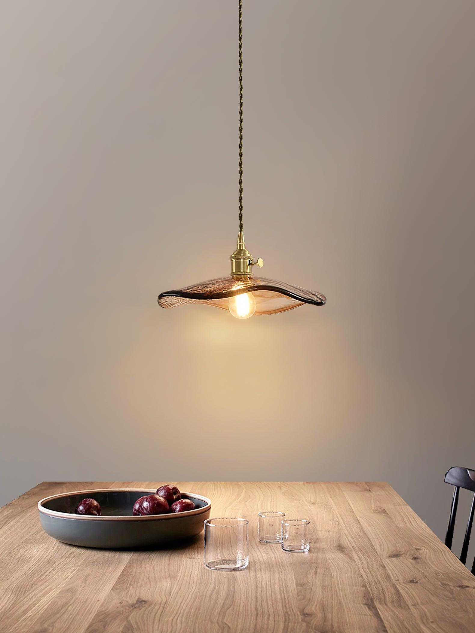 Flower Petal Glass Houselight Pendant Light