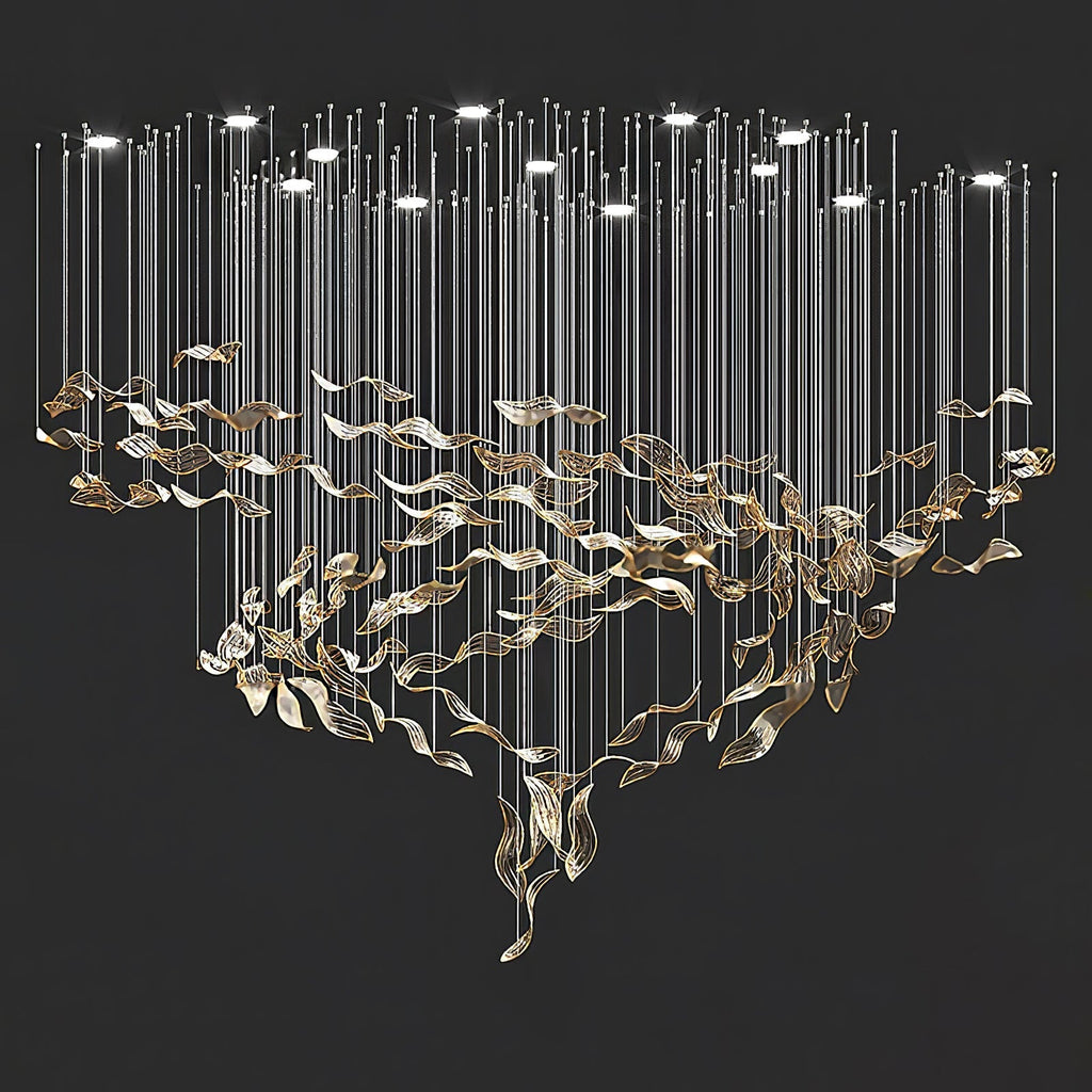 Fluttering Leaves Candelabrum Chandelier