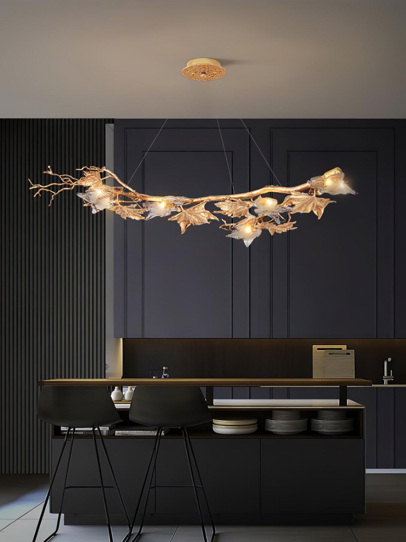 Folio Branch Brass Pendant light Chandelier