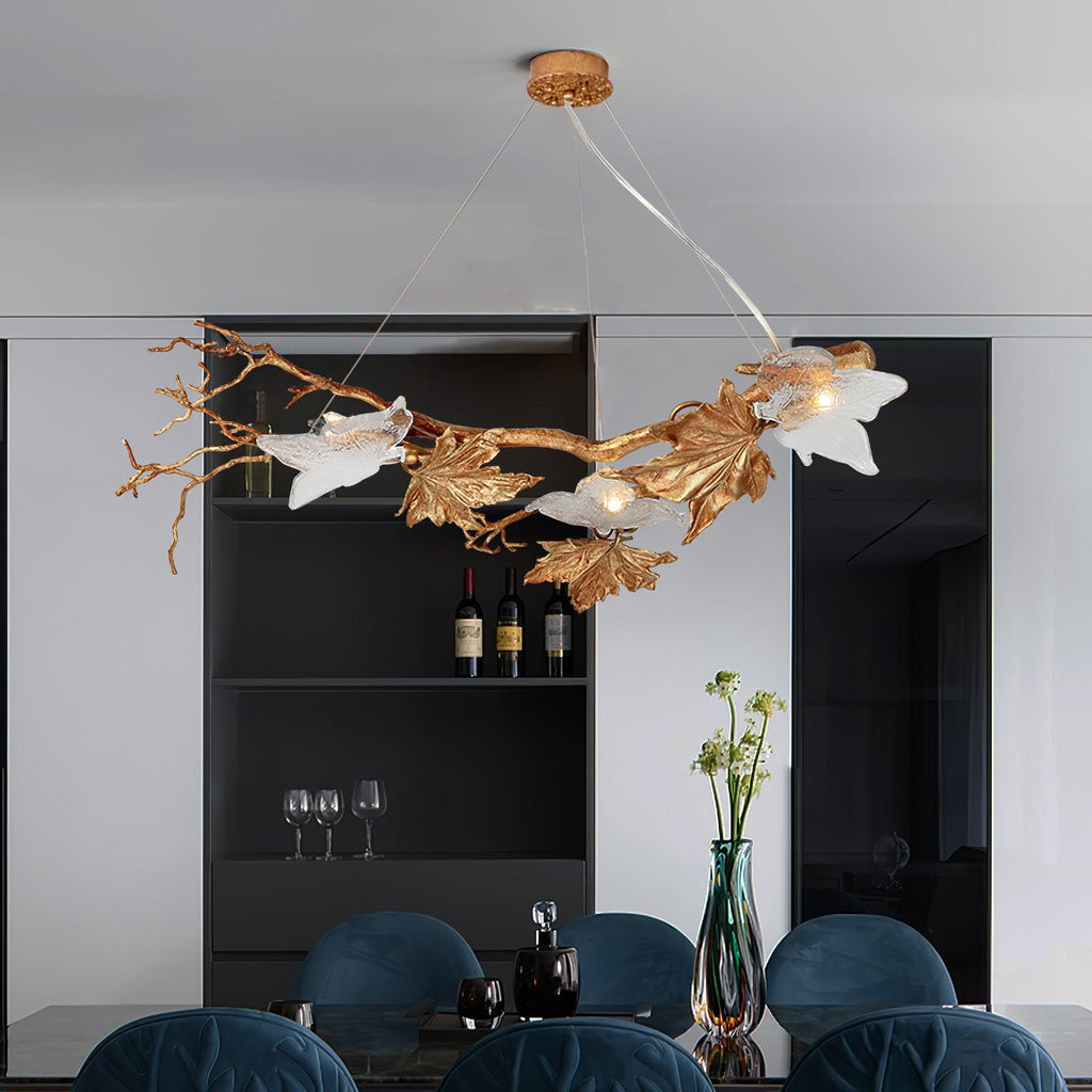 Folio Branch Brass Pendant light Chandelier