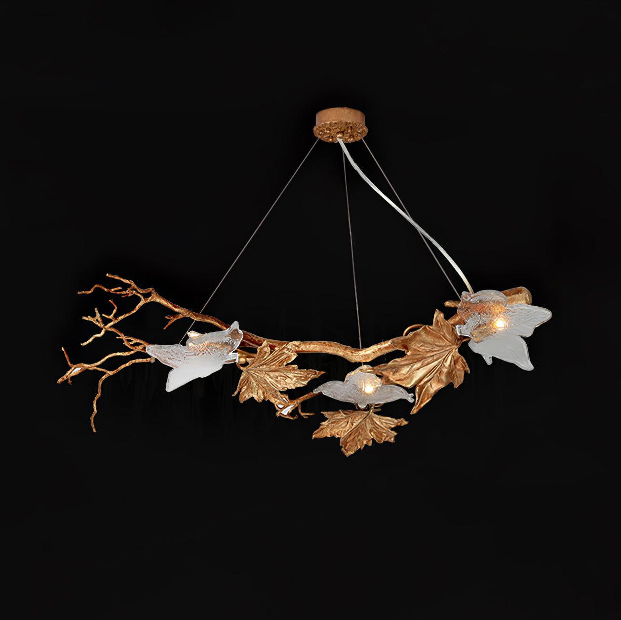 Folio Branch Brass Pendant light Chandelier